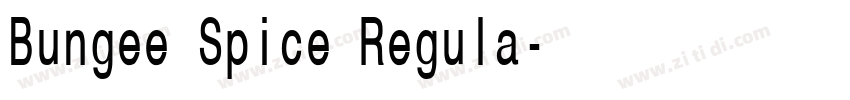 Bungee Spice Regula字体转换